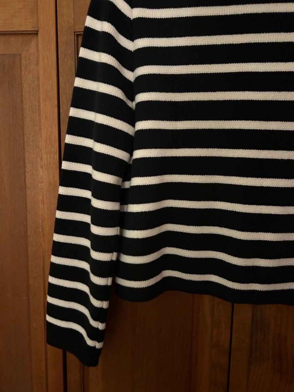 J. Crew Women’s L Preppy Classic Minimalist Striped Black White Emilie Cardigan - Picture 12 of 16